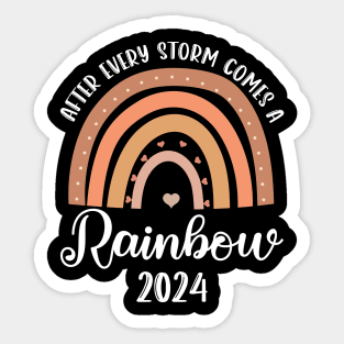 Rainbow Baby Pregnancy Announcement 2024 Sticker